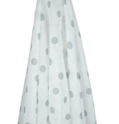 White with Grey spot muslin