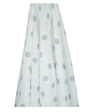 White with Grey spot muslin